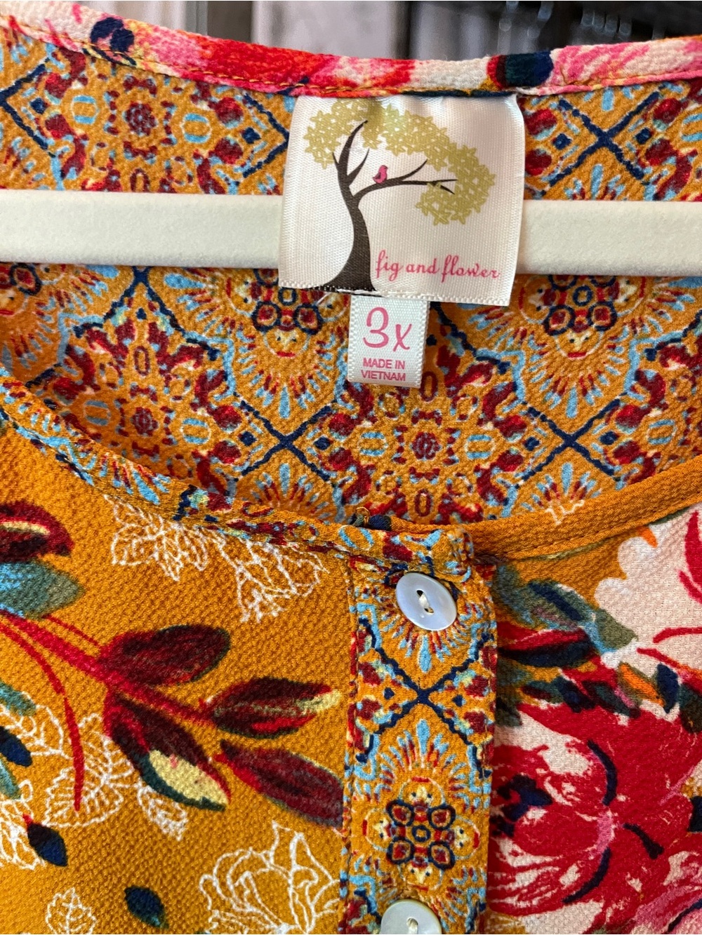 Anthropologie Fig & Flower Floral Tunic — Women’s 3X - Picture 6 of 6